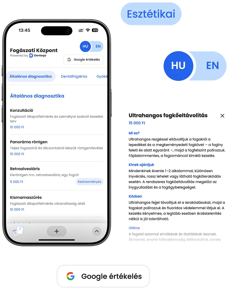 Denteqa digitális kezelési tájékoztató